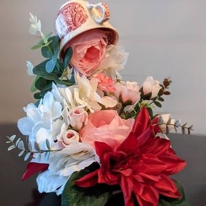 Vintage English Floating Teacup Spring Decor